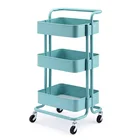 Custom carbon steel kitchen storage shelf rack trolley cart for household