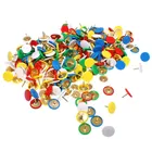 Plastic Round Head Painted Sculpture Push Pins Steel Point Thumb Tacks for Home Office and School Use