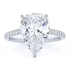925 sterling silver pear solitaire cz engagement large zircon ring wedding
