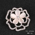 Brooch Stone Open-shirt Decorated Noble Temperament Brooch Bouquet Cat's Eye Stone Inlaid Drill Brooch