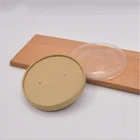 Food Grade Disposable Round 12oz Kraft Paper Soup Bowl Paper