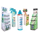 Eye Catching 3 Tier Cardboard Shoes Display Stand Shelf, Retail Cardboard Corrugated Display Rack for Shoes