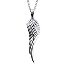 Low MOQ wholesale silver angel wing charm for child