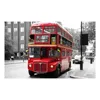 2019 new diy diamond painting Red bus stop in the street in the city diamond painting kits DP84