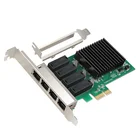 DIEWU PCI express to 4 RJ45 port 4 port gigabit network card 10/100/1000Mbps LAN Adapter Controller Wired Realtek 8111H