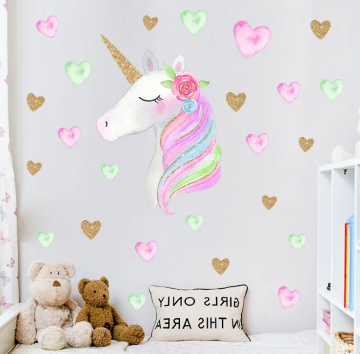 Hot Sell Wall Decals For Kids Girls Room Unicorn Wall Stickers Buy High Quality Unicorn Wall Stickers Unicorn Wall Stickers Unicorn Wall Stickers