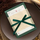 Green 12.5*18cm wedding anniversary invitation greeting card