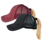 Ponytail baseball cap trucker Plain sports Visor Caps Ponytail hat Wholesale Fitted Blank hats