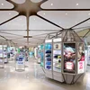 Shopping mall brand cosmetics retail shop furniture kiosk perfume display cabinet shelf makeup store boutique interior design
