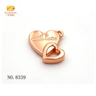 Wakison custom heart shape jewelry charm rose gold pendant