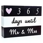 Custom Wedding Countdown Advent Wooden Block Desk Calendar