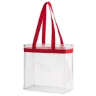 New design fashion transparent clear pvc plastic handbag
