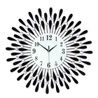 24 Inch Fancy Crystal Diamond Decorate Starburst 3D Sun Shaped Sunburst Wall Clock 60cm