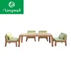 High quality solid wood sofa set outdoor teak wood sofa furniture