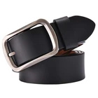 Factory Wholesale Low MOQ Two-layer Cowhide Genuine Leather Custom Men Belt