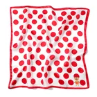 Chinese Custom Lady Screen Printing Flower Pattern Satin Short Neck Silk Scarves with Logo