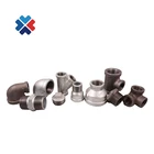 BSP threaded galvanized steel pipe fittings hydraulic banded NPT female malleable iron pipe fitting