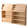 Dongguan YueFeng Children'S Wooden Bookshelf Simple Pine Bookcase With Door Racks