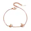 Stainless steel butterfly anklet rose gold ladies anklet wholesale