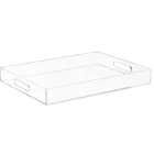 Transparent Rectangle Acrylic Tray for Home Hotels Restaurant