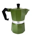 Green 3 Cups Moka Pot Stovetop Coffee Espresso Maker