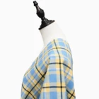Factory direct China supplier voile 100% cotton gingham yarn dy woven plaid fabric for girl dress