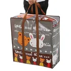 For Bedding Eco-friendly Colorful Printing Shopping Logo Die Cut Non Woven Shopping Bag Cut Non-woven Brand Bag A50#