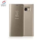 Saiboro pc leather flip stand mirror mobile phone cover case for samsung galaxy s9 s9 plus s9+, new trend phone case