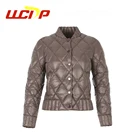 China suppliers popular winter puffer shiny duck down quilt short jacket for women