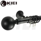 Kids Chrome Crystal Glass Leaf Copper Beaded Curtain Rod Finials
