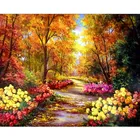 CHENISTORY DZ99486 Autumn Forest DIY Painting By Numbers Landscape Digital Calligraphy Painting Modern Wall Art For Home Decor