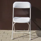 outdoor cheap light weight restaurant white plastic folding chair