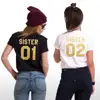 Special Design Sisters T Shirt Women OEM Service Personalised Screen Printing Graphic Tees T-shirt