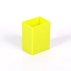 Small Office And School Customized Rectangle Acrylic Promotion Decorative Pen With Name Card Unique Pencil Holder