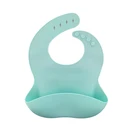 Wholesale BPA Free Customized Logo Waterproof Easily Wipes Clean Silicone Baby Feeding Bibs