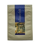 laminated ziplock aluminum foil bag with transparent window printing for food storage