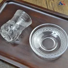 New arrival Handmade Golden Color One Set Turkish Tea Glass and Saucer,tea cup set