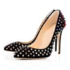 China New Arrival High Heel Ladies Pointed Toe Design Pu Leather Upper Women Pump Dress Shoes