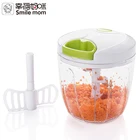 Smile mom Kitchen Food Processor 900ml Vegetable Egg Slicer Hand Manual Pull Chopper