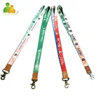Hot sale sublimation printing polyester neck lanyard strap with customized logo