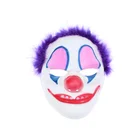 Yiwu Hot Sale Latex Purple Feather Joker Mask for Halloween Party