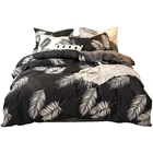 100% cotton bed sheets 4 pcs printing bedding set 400TC fabric duvet cover set
