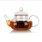 Factory cheap glass teapot set with quilt tea leak