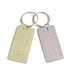 China Blank Square Metal Key Chain Available In Two Colors