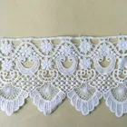 2020 Lace Fabric Dubai Trimming Braid White Embroidered Lace Trim With Crystal Tulle Fabrics