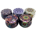 Metal Tin Metal Tin Box Empty Tinplate Metal Round 4 Oz Candle Tin Box