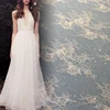 Fancy sequin fashion decoration white french tulle voile lace fabric material