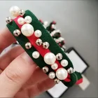 2019 super fashion girls accessories jewelry multicolor elastic pearl hair band rope