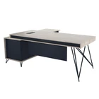 Stainless Steel Table Leg L Shaped Melamine Office Desk Executive Desk Modern Executive Desk Office Furniture