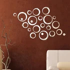 Circles Mirror Style Wall Sticker Removable Decal Vinyl Art Mural Wall Stickers Home Decoration DIY Poster Stickers